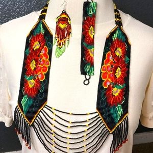 Huichol Art Jewlery Set